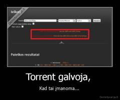 Torrent galvoja,  - Kad tai įmanoma... 