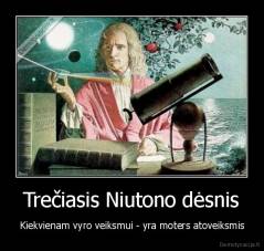 Trečiasis Niutono dėsnis - Kiekvienam vyro veiksmui - yra moters atoveiksmis