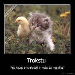 Trokstu  - Prie taves prisiglausti ir niekada nepalikti 