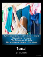 Trumpai - apie rūbų skalbimą