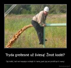 Tryda greitesnė už šviesą! Žinot kodėl? - Ogi todėl, kad net nespėjus nubėgti iki namų jauti jog esi prisišikęs iki ausų!