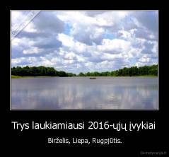 Trys laukiamiausi 2016-ųjų įvykiai -  Birželis, Liepa, Rugpjūtis.