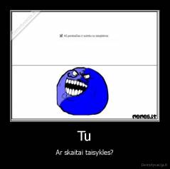 Tu - Ar skaitai taisykles?