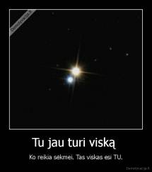 Tu jau turi viską  - Ko reikia sėkmei. Tas viskas esi TU.