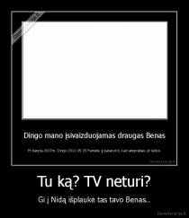 Tu ką? TV neturi? - Gi į Nidą išplaukė tas tavo Benas..