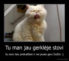 Tu man jau gerklėje stovi - Su savo tais priekaištais ir nei pusės gero žodžio :)