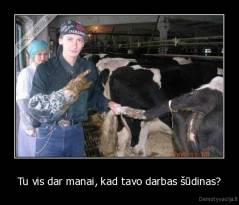 Tu vis dar manai, kad tavo darbas šūdinas? - 