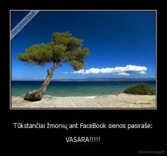 Tūkstančiai žmonių ant FaceBook sienos pasirašė: - VASARA!!!!!