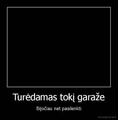 Turėdamas tokį garaže - Bijočiau net pasilenkti