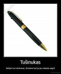Tušinukas - Daiktas kuri skoliname, žinodami kad jis jau niekada negriš