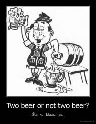 Two beer or not two beer? - Štai kur klausimas.