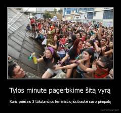 Tylos minute pagerbkime šitą vyrą - Kuris priešais 3 tūkstančius feminisčių išsitraukė savo pimpalą