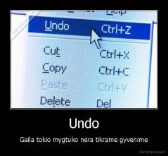 Undo - Gaila tokio mygtuko nėra tikrame gyvenime
