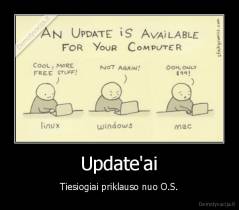 Update'ai - Tiesiogiai priklauso nuo O.S.