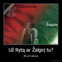 Už Rytą ar Žalgirį tu? - Aš už Lietuva