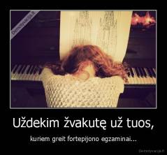 Uždekim žvakutę už tuos, - kuriem greit fortepijono egzaminai...