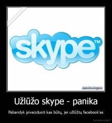 Užlūžo skype - panika - Pabandyk įsivaizduoti kas būtų, jei užlūžtų facebook'as