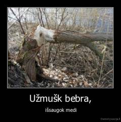 Užmušk bebra, -  išsaugok medi