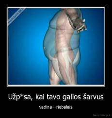 Užp*sa, kai tavo galios šarvus - vadina - riebalais