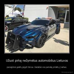 Užuot pirkę nežymėtus automobilius Lietuvos - pareigūnai galėtų įsigyti tokius. Gaideliai vos pamatę pridėtų į kelnes.