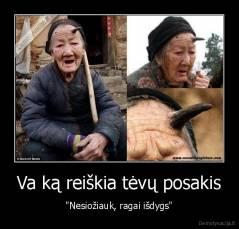 Va ką reiškia tėvų posakis - "Nesiožiauk, ragai išdygs"