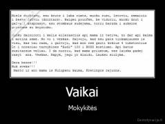 Vaikai - Mokykitės