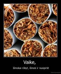 Vaike,  -  išmokai rūkyt, išmok ir nusipirkt