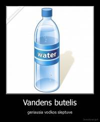 Vandens butelis - geriausia vodkos sleptuve