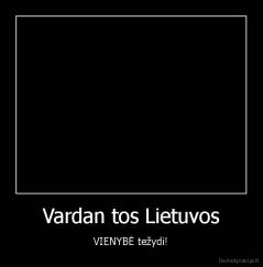 Vardan tos Lietuvos - VIENYBĖ težydi!