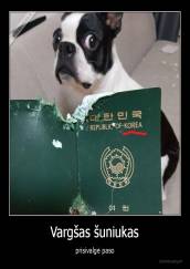 Vargšas šuniukas - prisivalgė paso