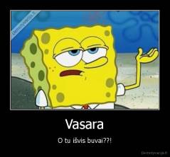 Vasara - O tu išvis buvai??!