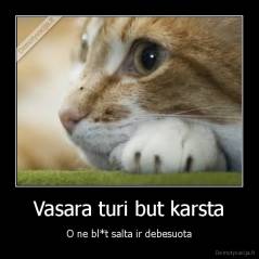 Vasara turi but karsta - O ne bl*t salta ir debesuota