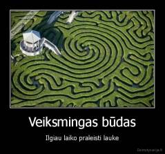 Veiksmingas būdas - Ilgiau laiko praleisti lauke