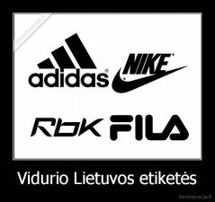 Vidurio Lietuvos etiketės - 