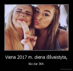 Viena 2017 m. diena iššvaistyta, - liko dar 364.