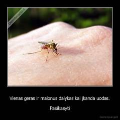 Vienas geras ir malonus dalykas kai įkanda uodas. - Pasikasyti