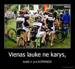 Vienas lauke ne karys, - todėl ir yra KOMANDA