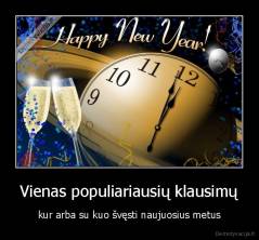 Vienas populiariausių klausimų - kur arba su kuo švęsti naujuosius metus