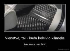 Vienatvė, tai - kada keleivio kilimėlis - švaresnis, nei tavo