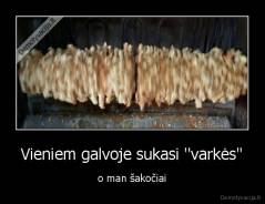 Vieniem galvoje sukasi ''varkės'' - o man šakočiai