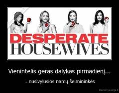 Vienintelis geras dalykas pirmadienį... - ...nusivylusios namų šeimininkės