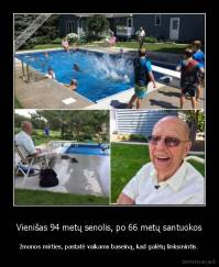 Vienišas 94 metų senolis, po 66 metų santuokos - žmonos mirties, pastatė vaikams baseiną, kad galėtų linksmintis.