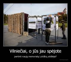 Vilniečiai, o jūs jau spėjote - įvertinti naują memorialą Lukiškių aikštėje?