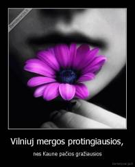 Vilniuj mergos protingiausios, - nes Kaune pačios gražiausios