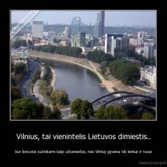 Vilnius, tai vienintelis Lietuvos dimiestis.. - kur lietuviai sutinkami kaip užseniečiai, nes Vilniuj gyvena tik lenkai ir rusai