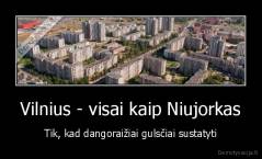 Vilnius - visai kaip Niujorkas - Tik, kad dangoraižiai gulsčiai sustatyti