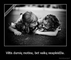Viltis durnių motina, bet vaikų neapleidžia. - 