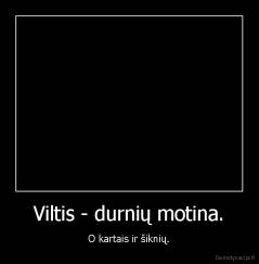 Viltis - durnių motina. - O kartais ir šiknių.