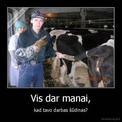 Vis dar manai, - kad tavo darbas šūdinas?