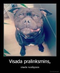 Visada pralinksmins, - visada nusišypsos